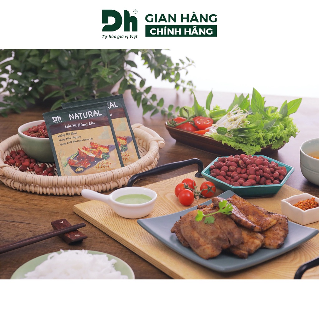 Gia vị ướp BBQ ngũ vị hương chẩm chéo mắc mật, nấu cà ri bò kho Natural DH Foods gói 10gr