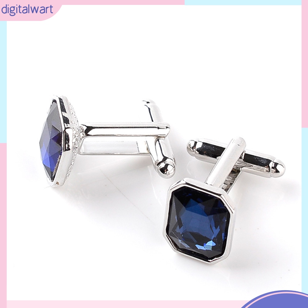 1 Cặp Khuy Măng Sét Mini Màu Trơn Thời Trang Cho Nam