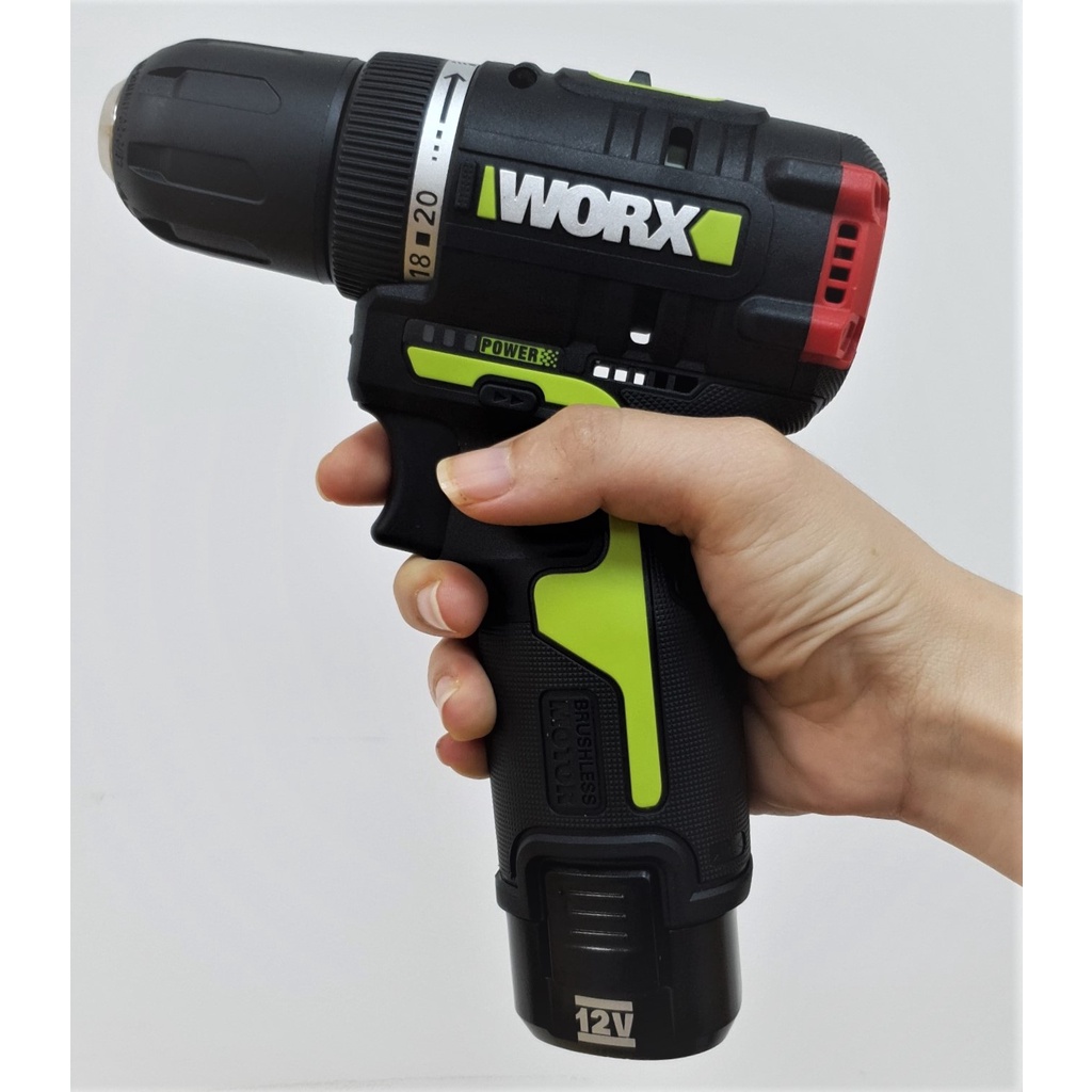 Máy Khoan Vặn Vít WORX GREEN WU130 Động Cơ Không Chổi Than Dùng Pin Li-ion 12V