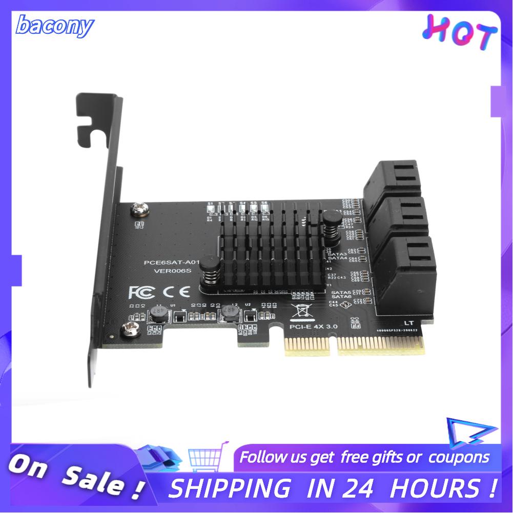 Thẻ Mở Rộng Pcie Sang 6 Cổng Sata3.0 Ổ Cứng 6g Pci-E3.0 Gen3 4x Hub