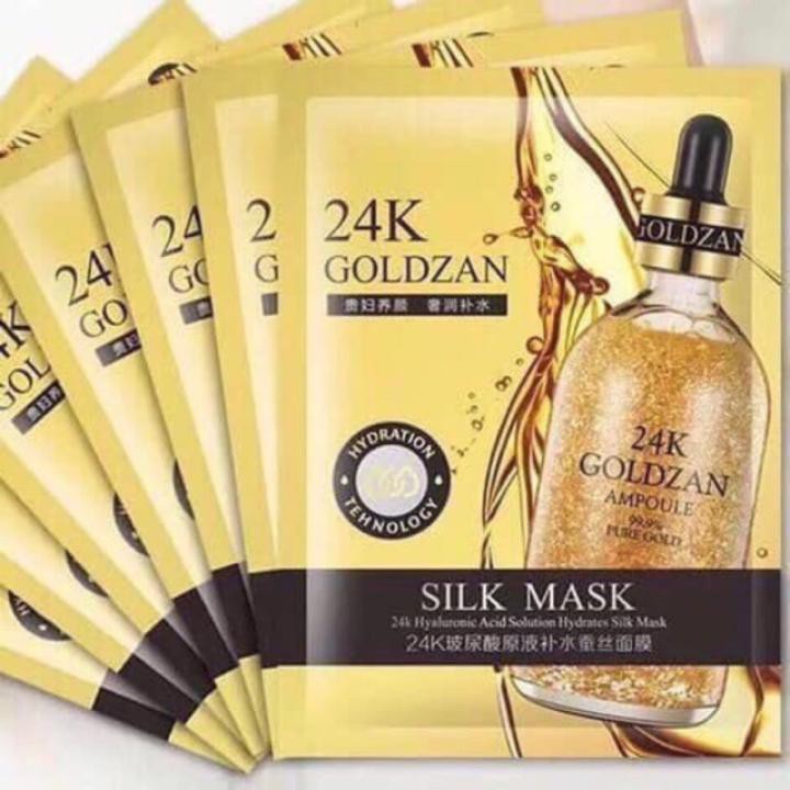 Hộp 10 Mặt nạ lụa tơ tằm Goldzan Silk Mask