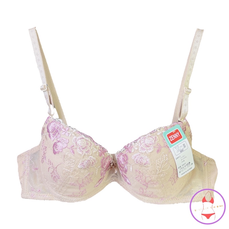 Áo ngực ren xuất Nhật không mút có gọng, họa tiết thêu nổi bắt mắt đa dạng màu sắc