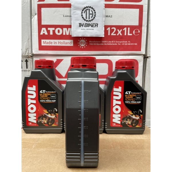 Dầu Nhớt Xe Số, Côn Tay Motul H-Tech100 10w40