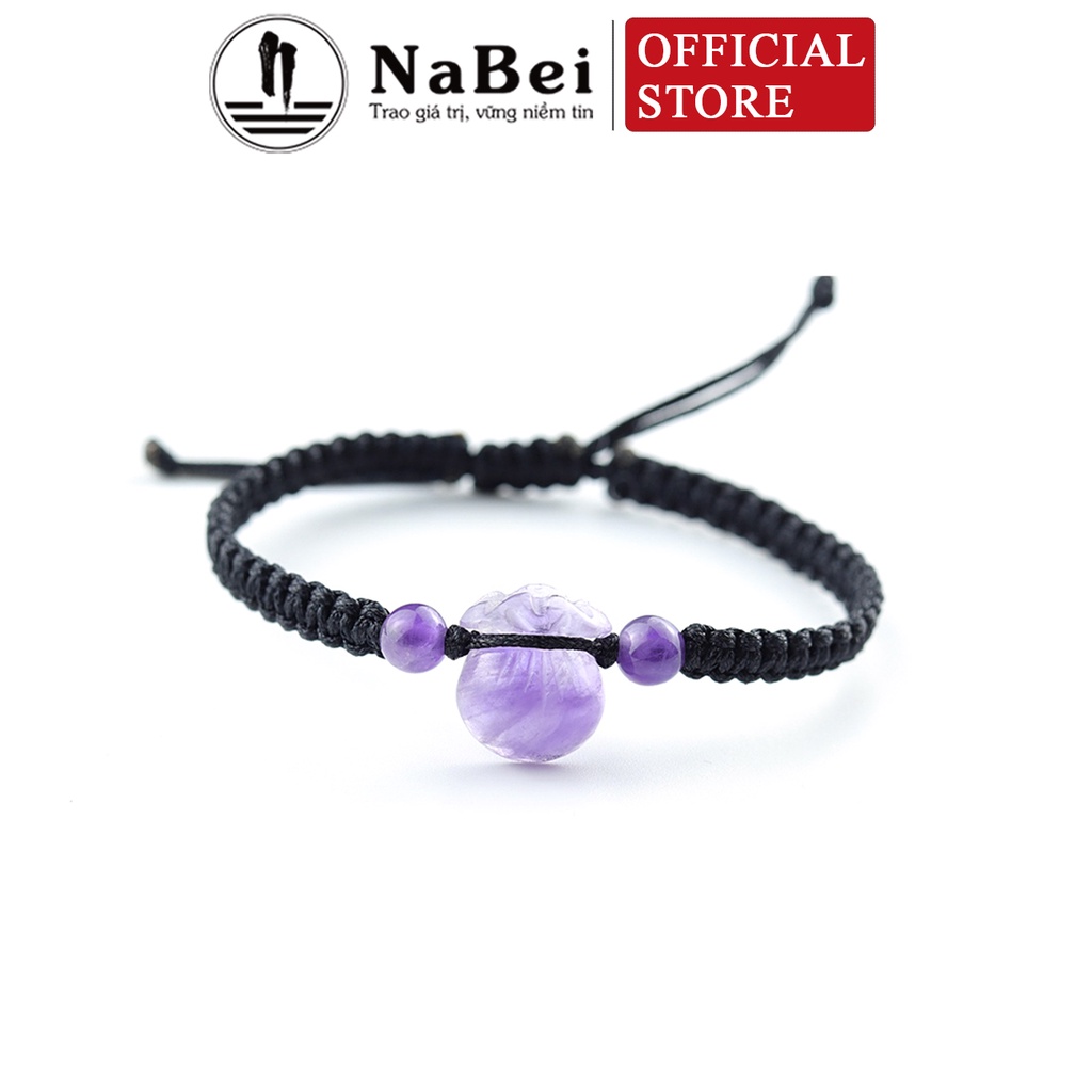Vòng Tay Đá Thạch Anh Tự Nhiên Điêu Khắc Túi Tiền Kèm Charm Phù Hợp Cho Nữ NB187 - Phong Thủy NaBei Store
