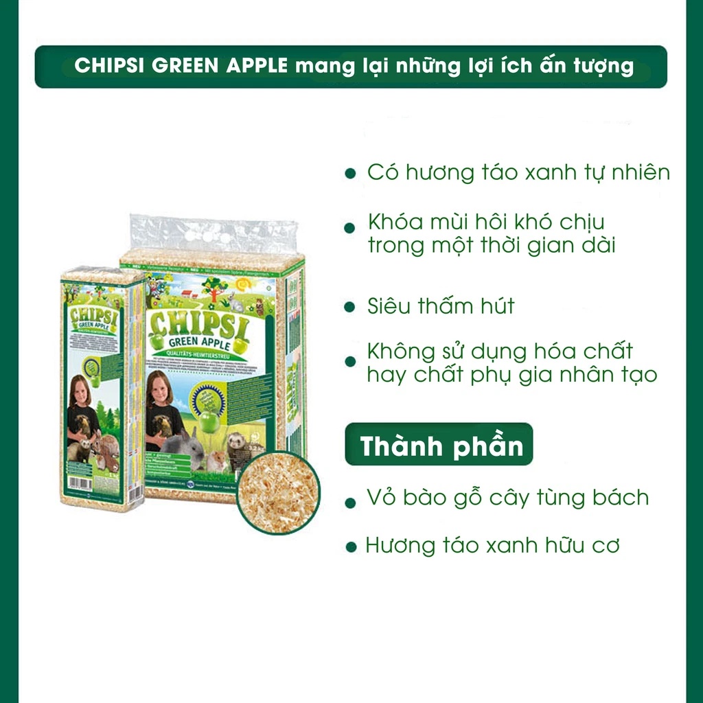 Lót chuồng cho thú nhỏ Chipsi 60L - Petemo Pet Shop