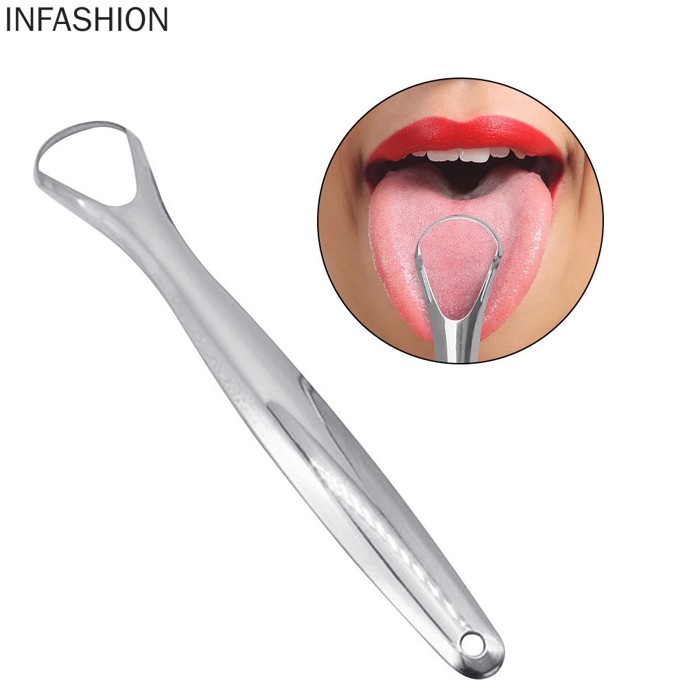 [Hàng mới về] Dụng cụ cạo lưỡi bằng thép không gỉ tiện dụng