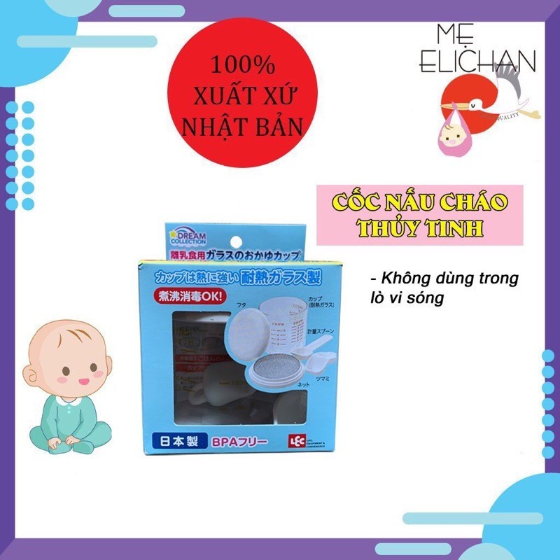 Cốc nấu cháo thủy tinh nội địa Nhật.Nguyễn Thị Miện