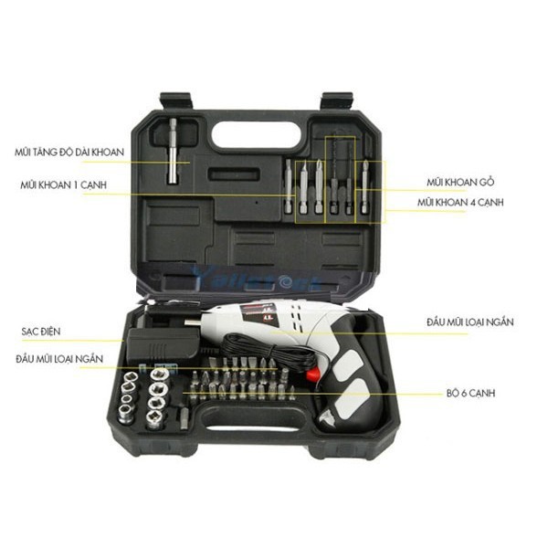Máy khoan và vặn ốc vít cầm tay mini 45 chi tiết Joust Max- Bảo Hành 12 Tháng .