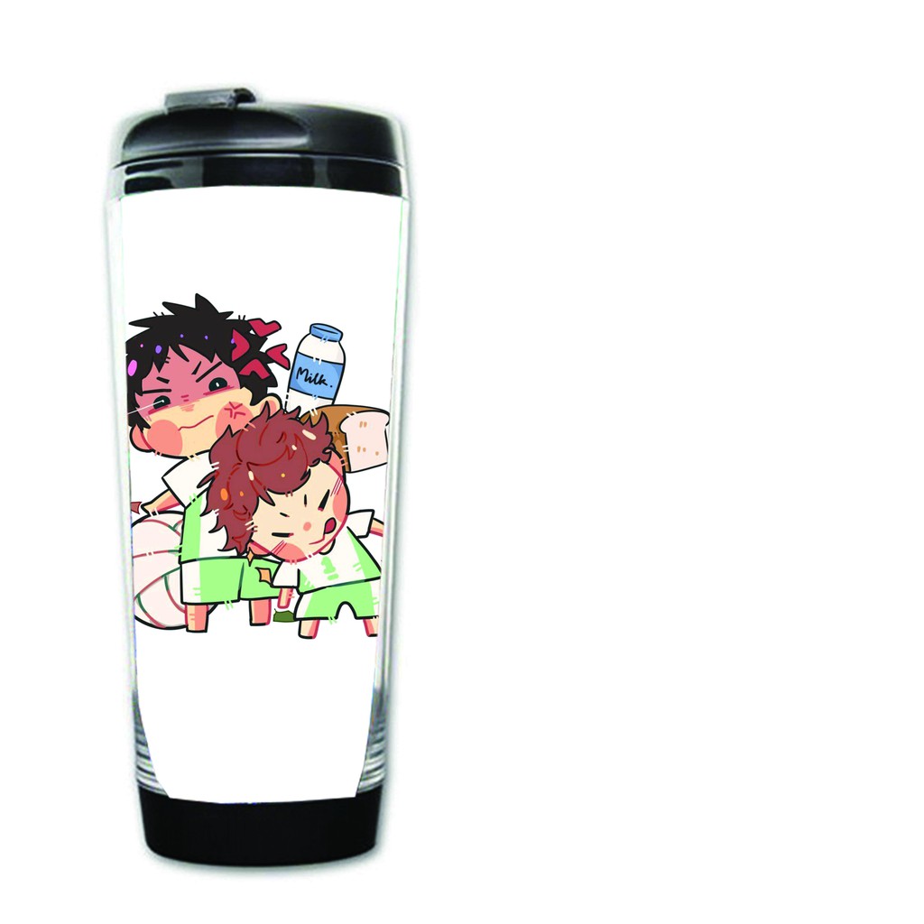 Bình nhựa đựng nước in hình HAIKYUU!! VUA BÓNG CHUYỀN ver COUPLE anime chibi tiện lợi độc đáo