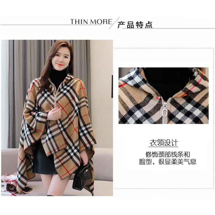 Áo Choàng Len Có Mũ Plus Size | BigBuy360 - bigbuy360.vn