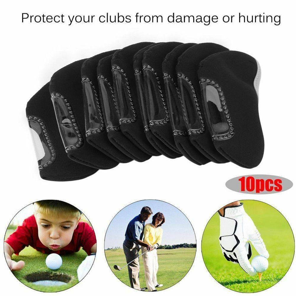 Set 10 Vỏ Bọc Đầu Gậy Đánh Golf Bằng Cao Su Tổng Hợp Cao Cấp