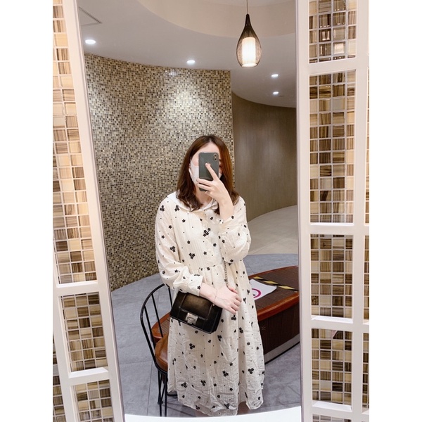 Váy hoa nhí vintage dáng dài tiểu thư, Đầm babydoll 2 lớp cổ sen buộc nơ bánh bèo Maitrangshop92 – (TTA81)