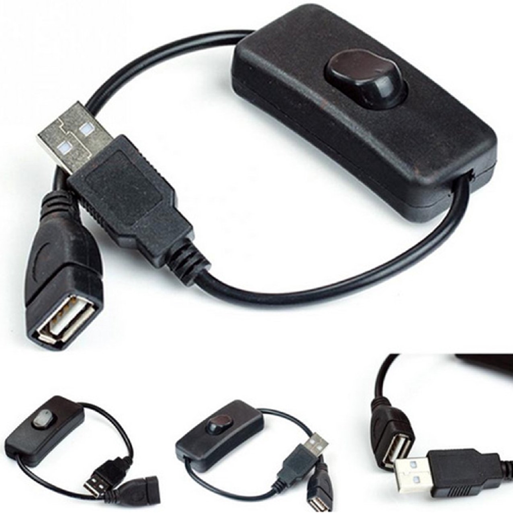 ^0^ Male To Female USB Cable With Switch ON/OFF For LED Light Strip Power Line 2A