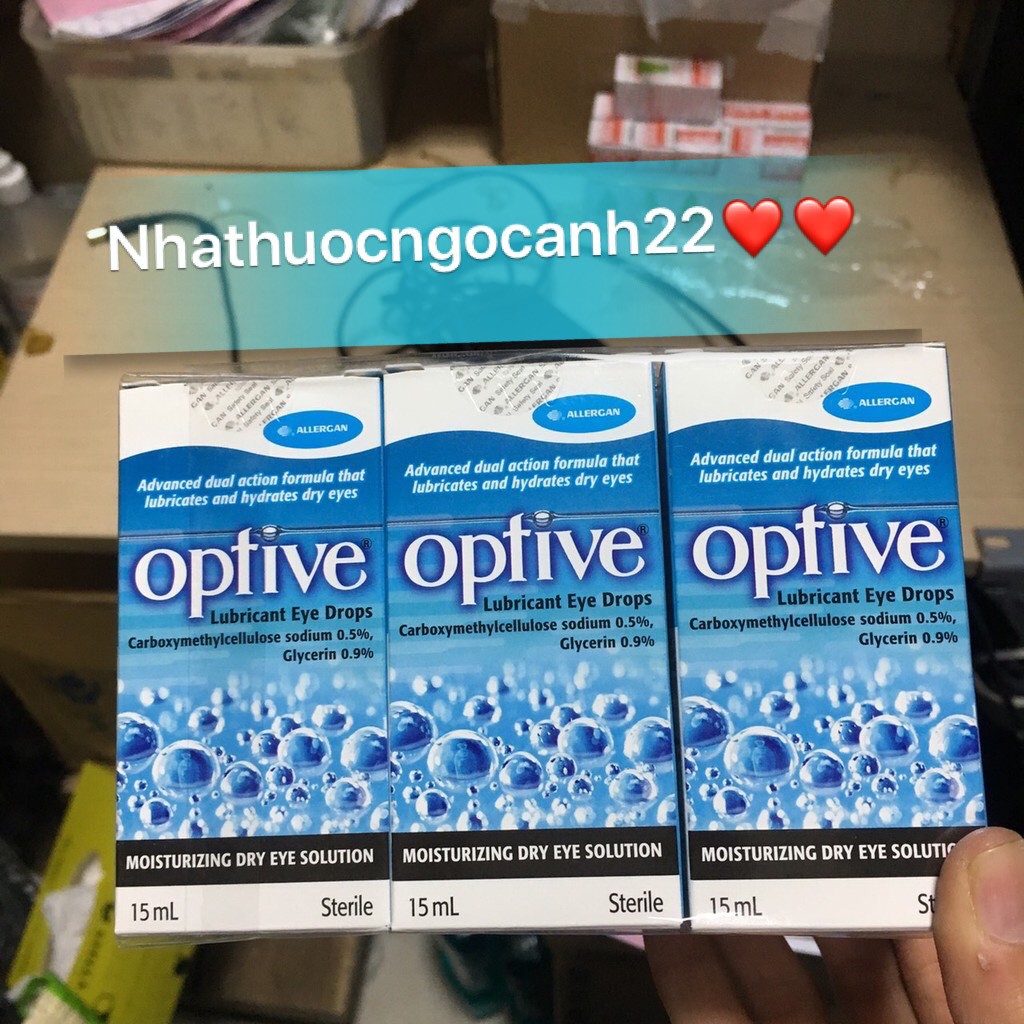 Dung dịch nhỏ mắt OPTIVE 15ML giúp mắt bớt mỏi