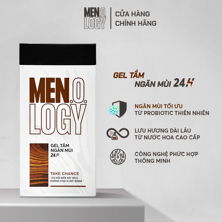 Gel Tắm Ngăn Mùi 24h Menology 350ml