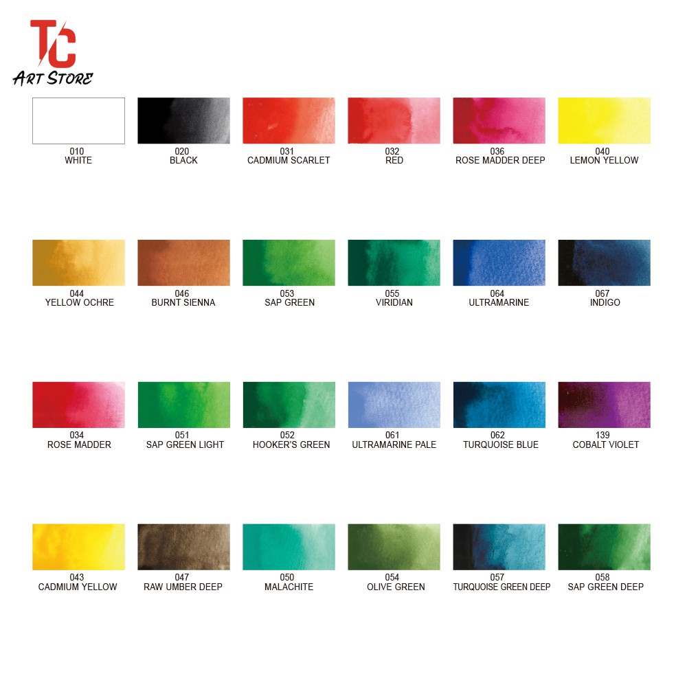 [TC Art Store] Màu nước Kuretake Gansai Tambi bộ 24 màu