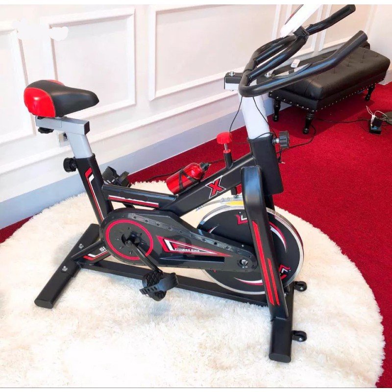 Máy đạp xe đạp tập thể dục thể thao gym Tôshikô X8 tặng má phanh dự phòng + cảm biến nhịp tim + đồng hồ + bình nước spot