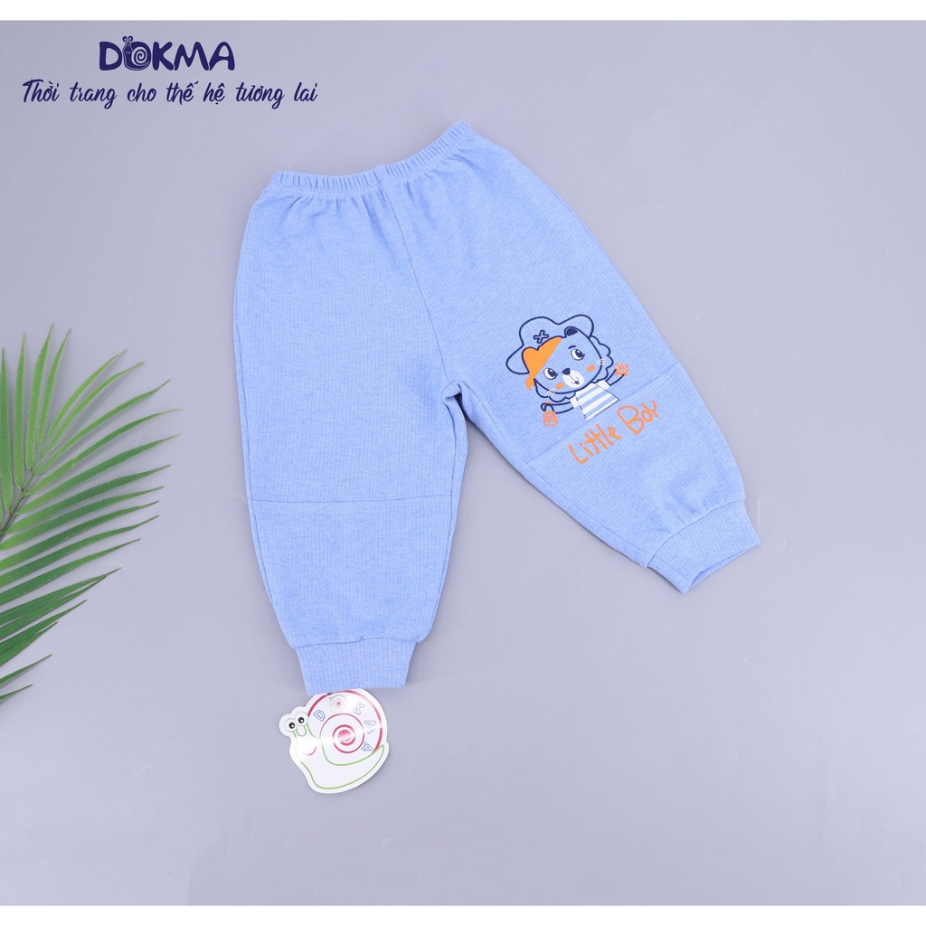 DQ588 Quần dài sơ sinh bo gấu Dokma (9-24m)