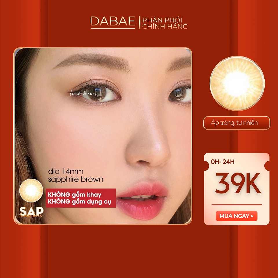 Xả hàng Lens Vassen Sapphire Brown date T5/2022