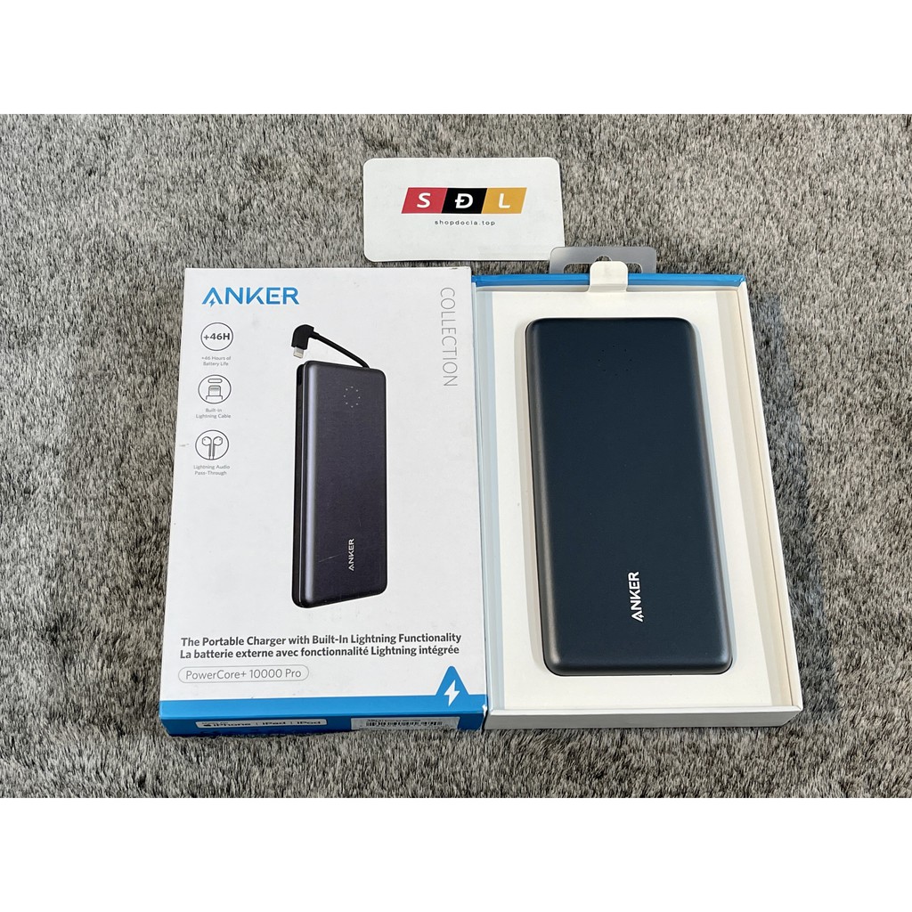 Sạc dự phòng Anker PowerCore+ 10000 Pro model A1233 tích hợp cổng dành cho thiết bị táo