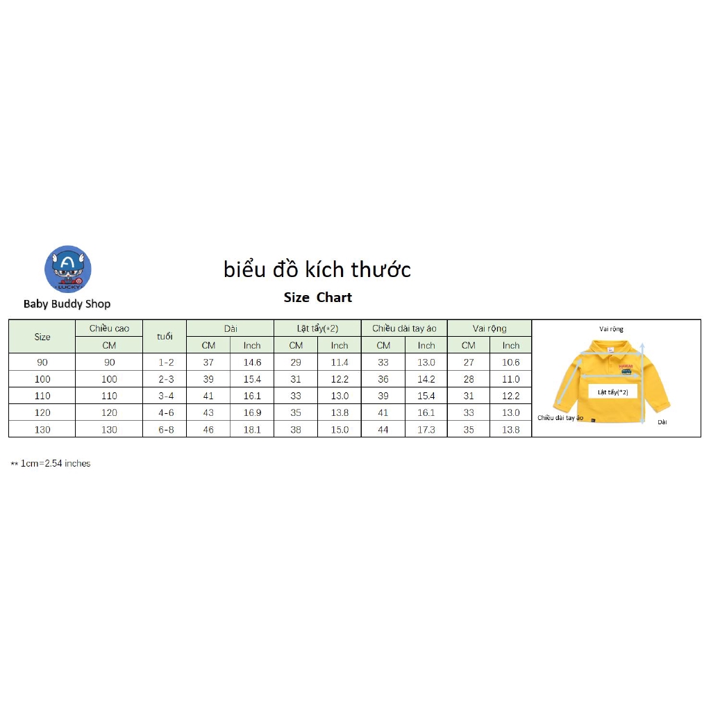 Áo Thun Polo Tay Dài Cho Bé Trai &amp; Gái