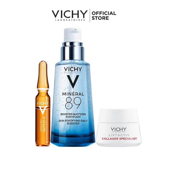 [Mã FMCGMALL giảm 8% đơn 250K] Bộ serum khoáng phục hồi chuyên sâu và làm sáng da Vichy Mineral 89