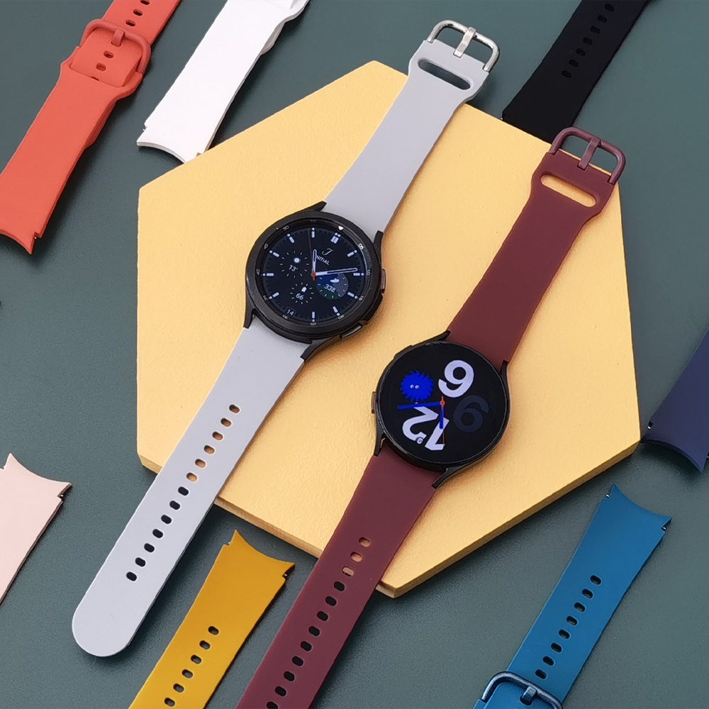 Dây Silicone 20mm Cho ĐồNg Hồ Samsung Galaxy 5 / 4 44mm 40mm 4 classic / 5 pro 46mm 42mm 45mm