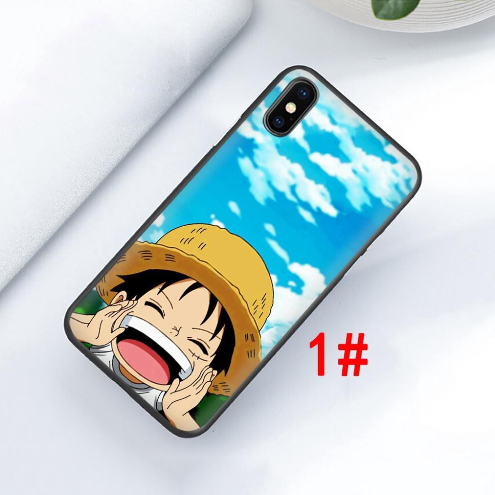  Ốp điện thoại in hình Anime One Piece thời trang cho iPhone XR X XS Max 8 Plus 7 Plus 6S 6 Plus 5S SE 5