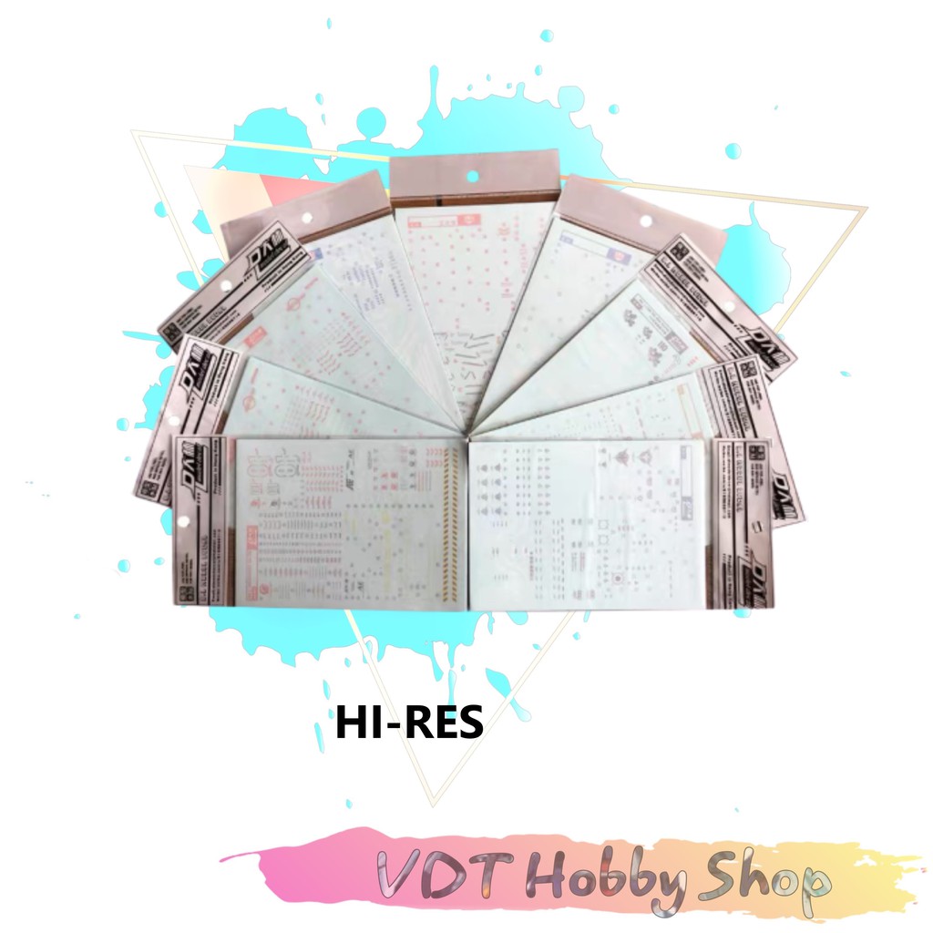 Decal nước cho mô hình gunpla hi res