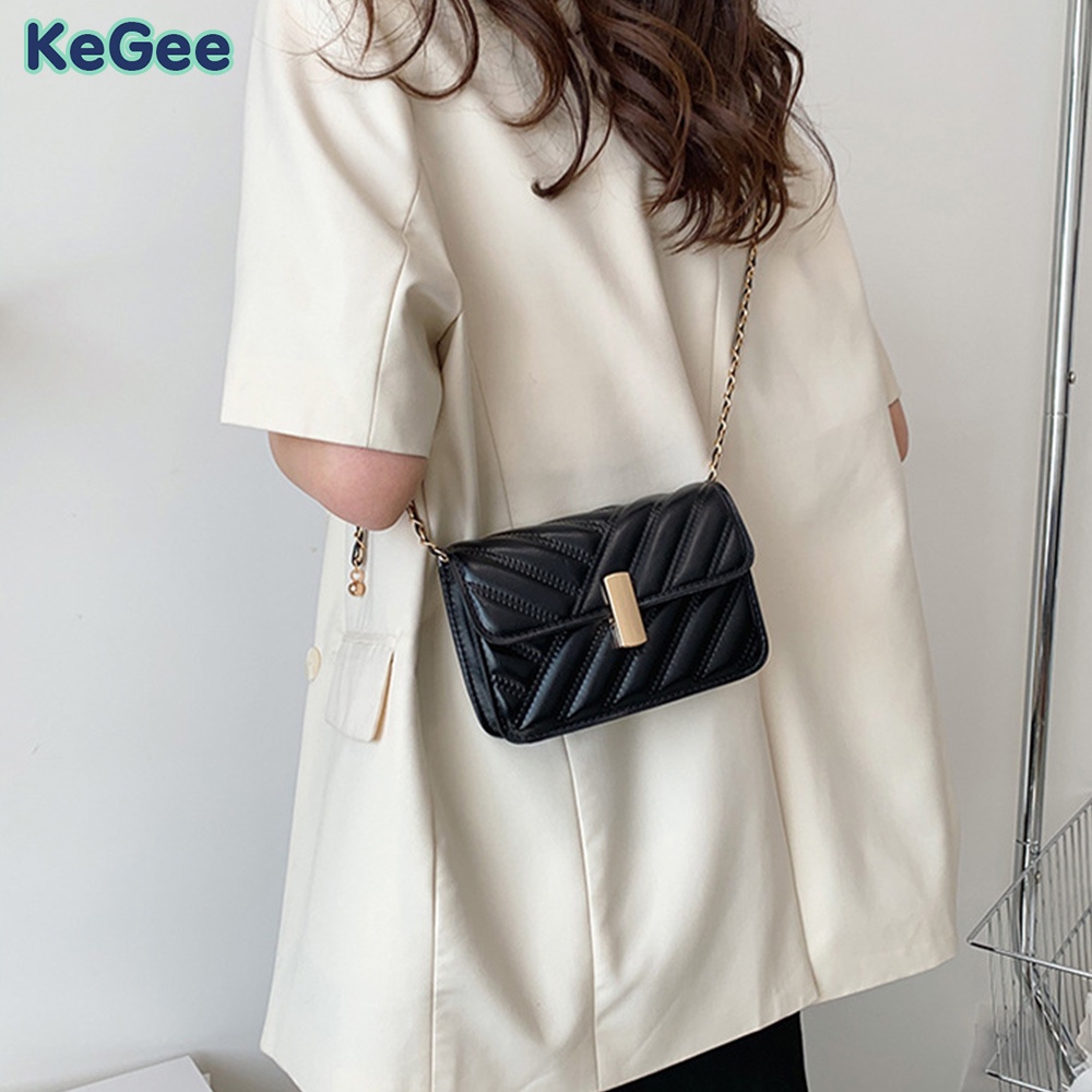 Túi Đeo Chéo Da PU Mini Phong Cách Hàn Quốc Thanh Lịch Dành Cho Nữ