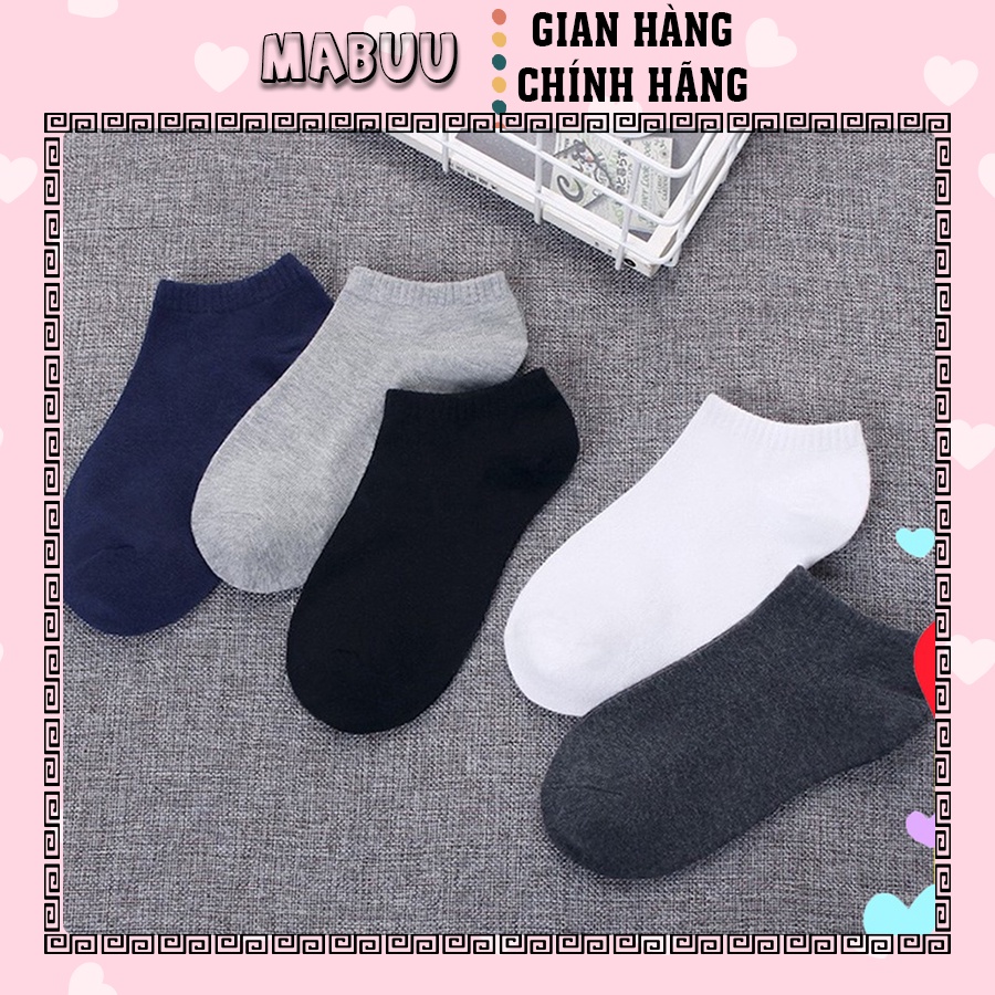 [Mã FAMARAL2 giảm 10K đơn 50K]Vớ trơn nam nữ cổ ngắn chất liệu cotton