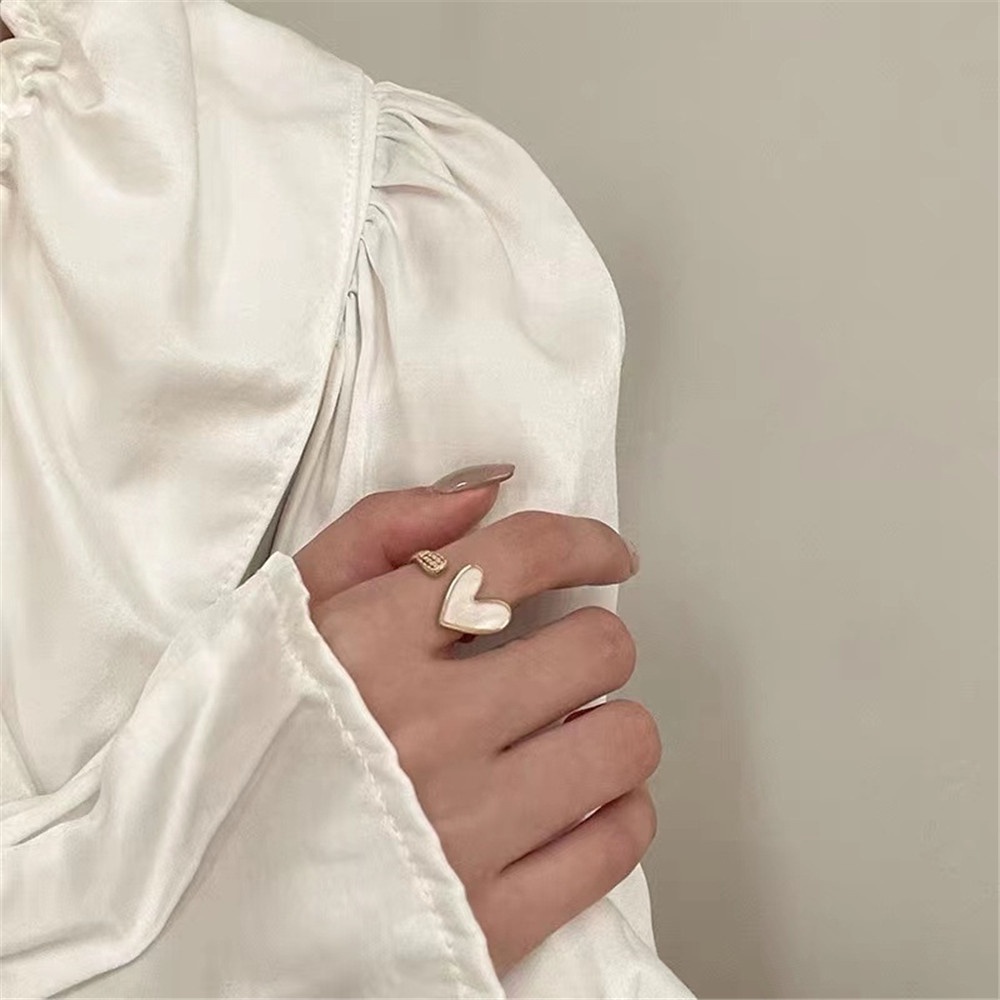 1 Nhẫn Hở Hình Trái Tim Thời Trang Yanqueens Dành Cho Nữ