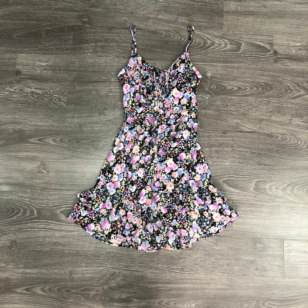 Đầm BLASHE 2 dây hoa nhún ngực 3M
