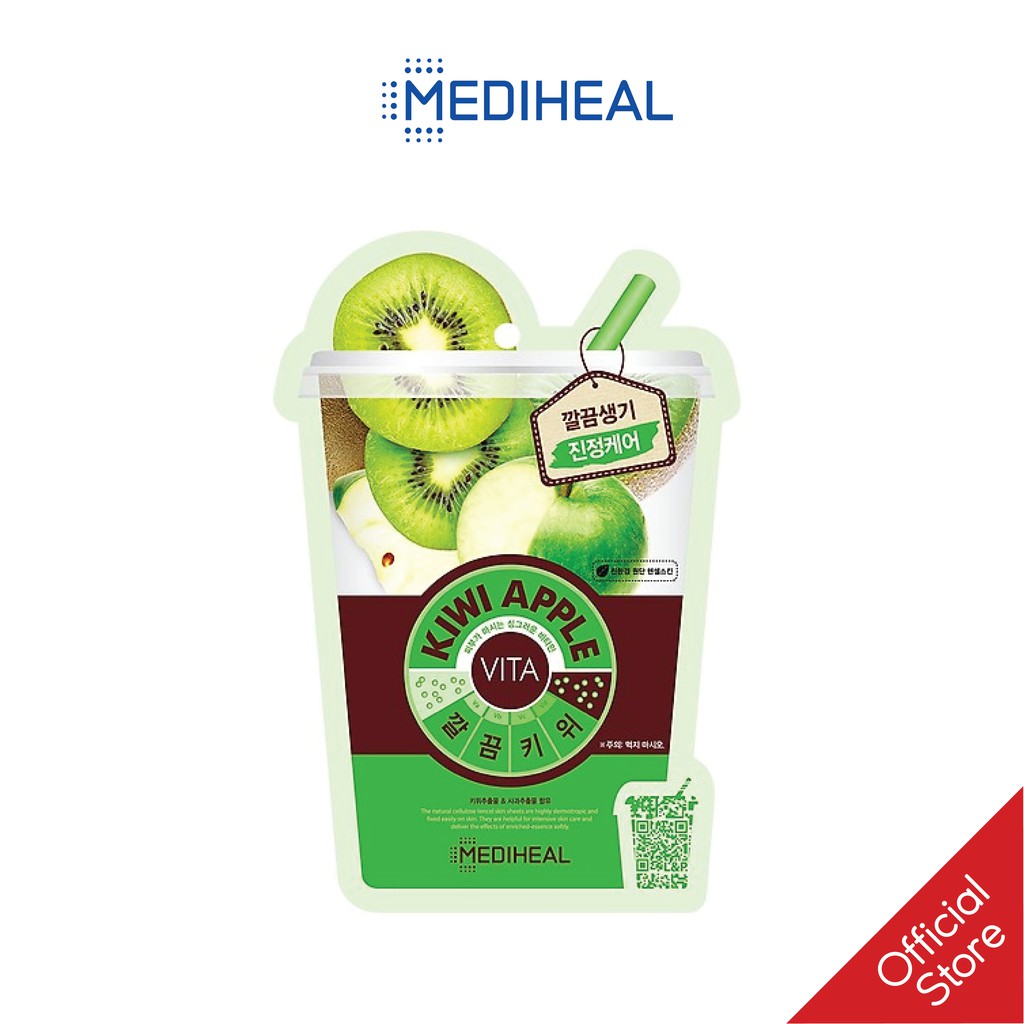Mặt Nạ Tinh Chất Kiwi Táo Giúp Da Mềm Mịn Và Khỏe Mạnh Mediheal Kiwi Apple Vita Mask 20ml