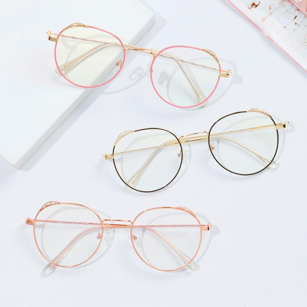 Mắt Kính Gọng Tròn Bằng Kim Loại Phong Cách Unisex