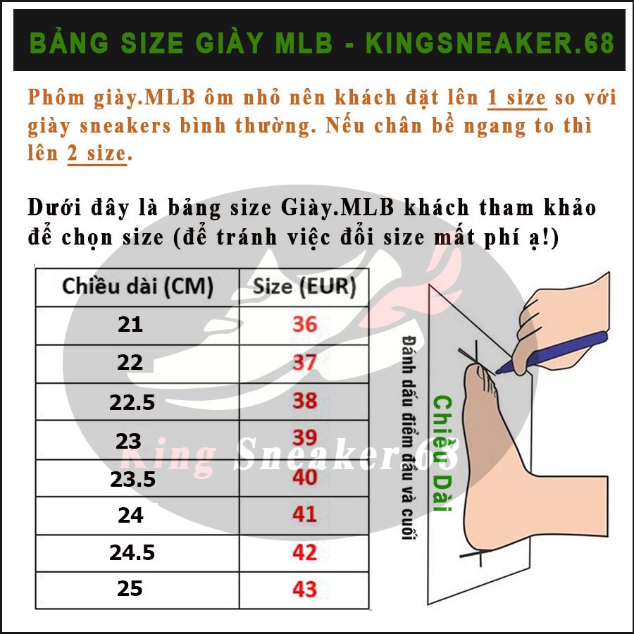 Giày Boston LA [Đế tách, chữ IN 3D] bảng mới đẹp 2021 Giày Phôm Bé Khách đặt Hàng Đo Theo Bảng Size