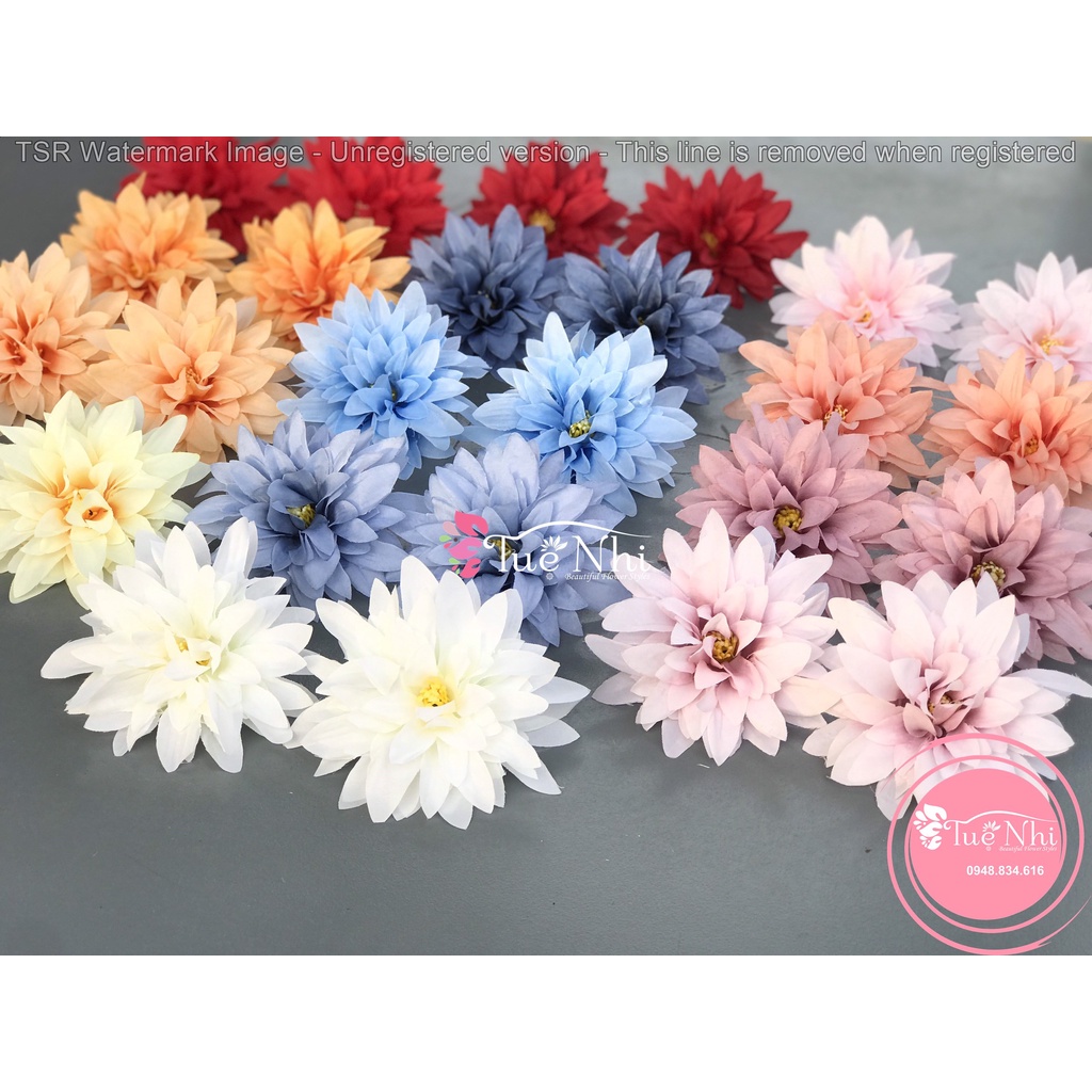 Combo 10 Đầu Bông Hoa Cúc Phale Sang Trọng Tinh Tế , Size 10-11cm, Phù Hợp Làm Oản Trang Trí Tết _ HOA GIẢ, HOA LỤA