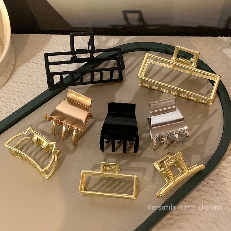 Kẹp Tóc Đuôi Cá Mập Bằng Kim Loại Màu Đen