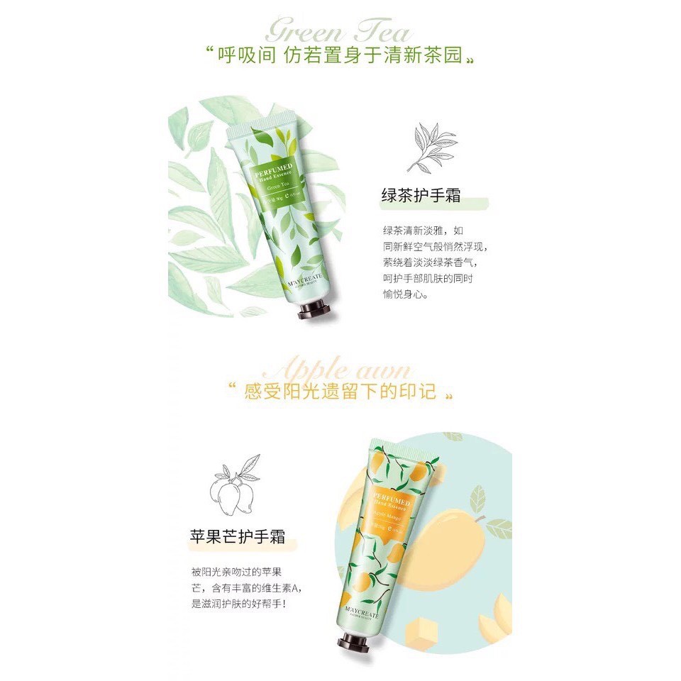 Set 10 Kem dưỡng da tay Maycreate đủ mùi , kem bôi tay dưỡng ẩm LYSHOP A60