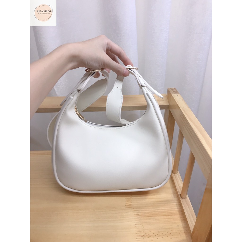 [SẴN HÀNG - BAO CHẤT] Túi đeo chéo da trơn quai bản to style ullzang Hàn quốc A017