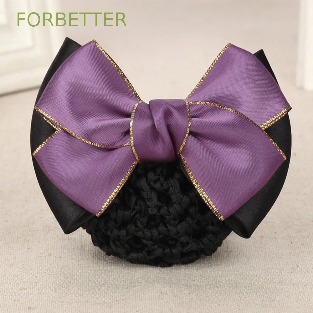 Kẹp tóc phối lưới mặt nơ tùy chọn màu sắc