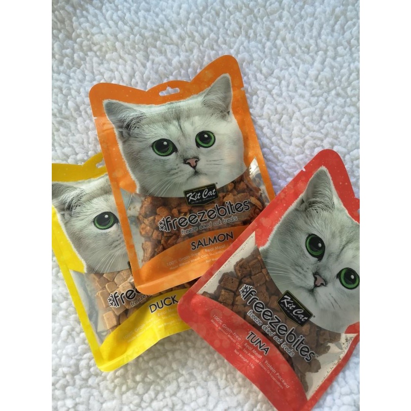 Snack thưởng sấy lạnh Cao cấp KITCAT FREEZE BITES GÓI cho mèo 15gr
