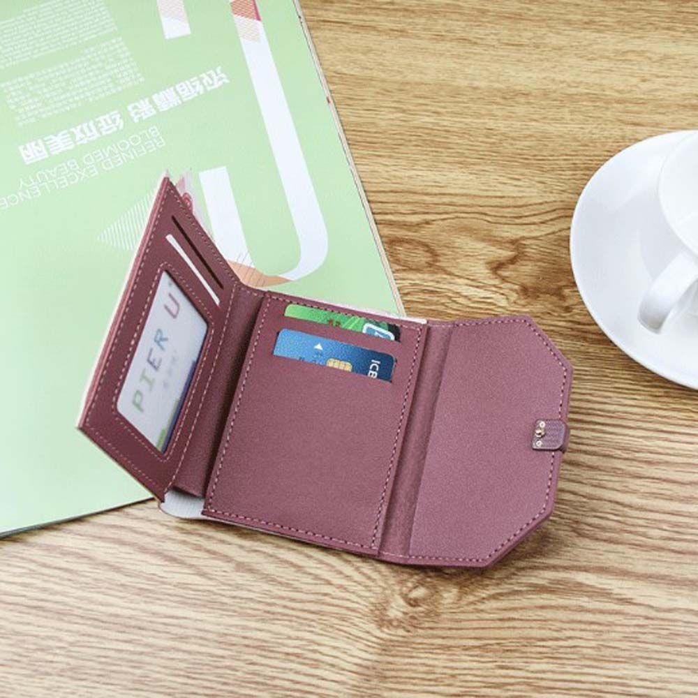 Ví Da PU Đựng Thẻ Phong Cách Hàn Quốc Cho Nữ Giá Đỡ