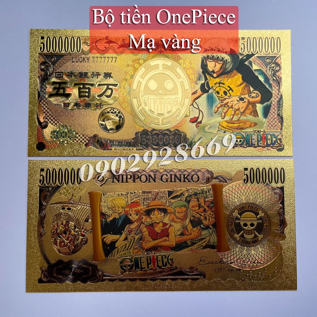 Nhân Vật OnePiece Mạ Vàng Plastic Cao Cấp, Số Seri Full 7777777, 555555, 333333