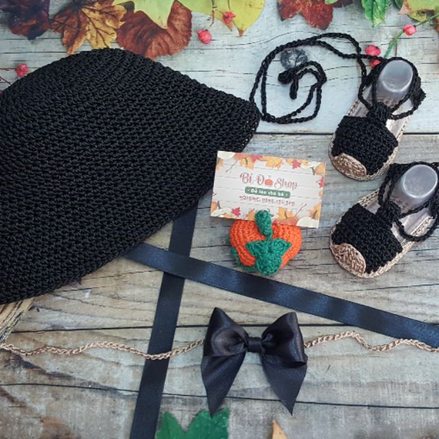 Set 3 món sợi thô. Đồ len handmade cho bé !!