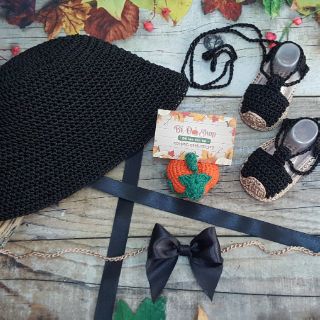 Set 3 món sợi thô. Đồ len handmade cho bé !!