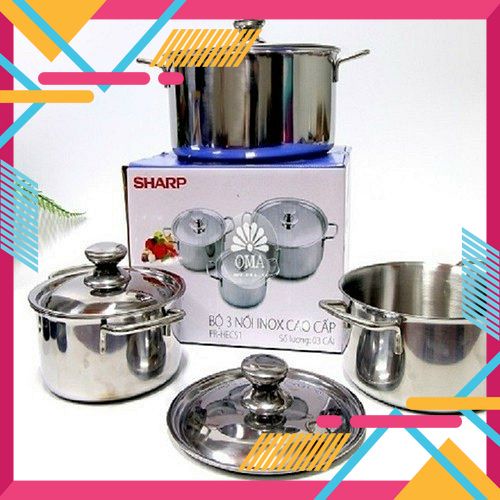 [5❤️][FREESHIP] BỘ 3 NỒI SHARP [HCM]
