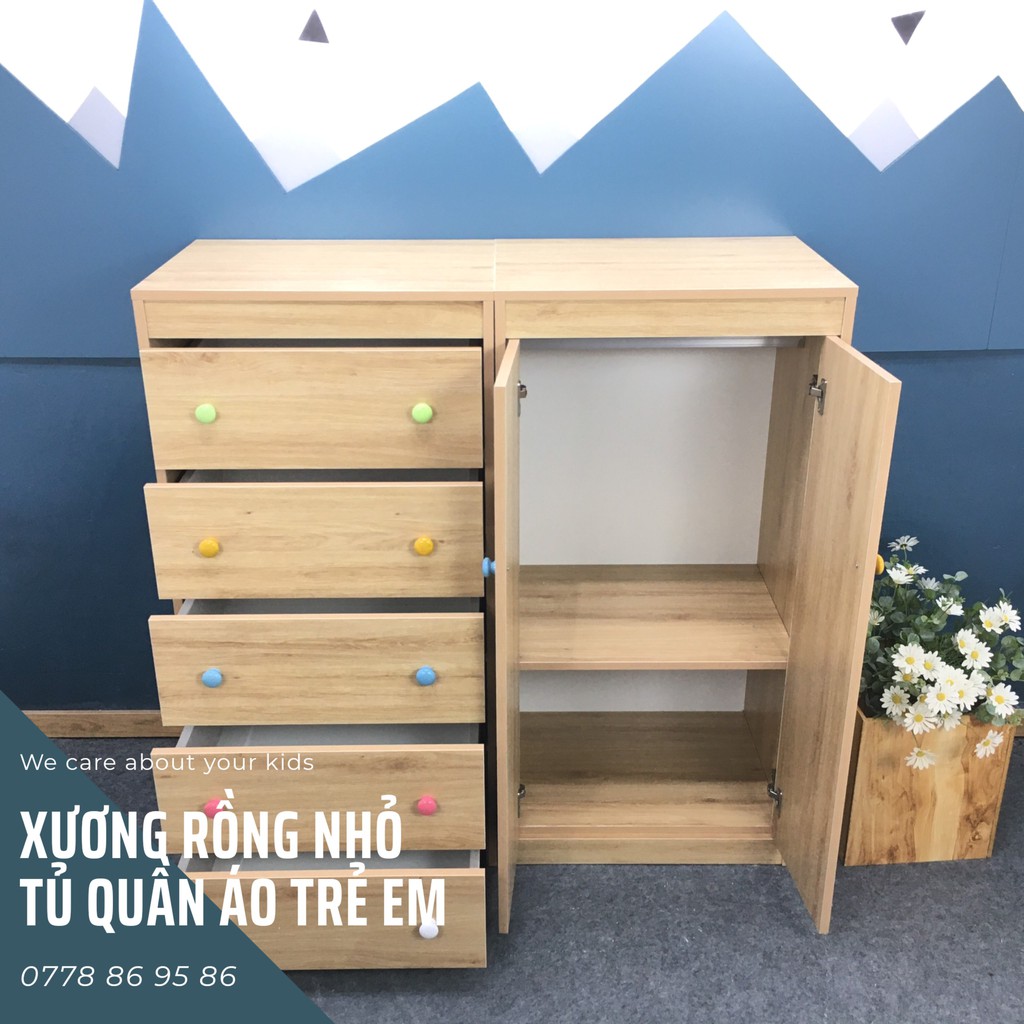 SET 2 tủ quần áo trẻ em bằng gỗ giá tốt_XRN