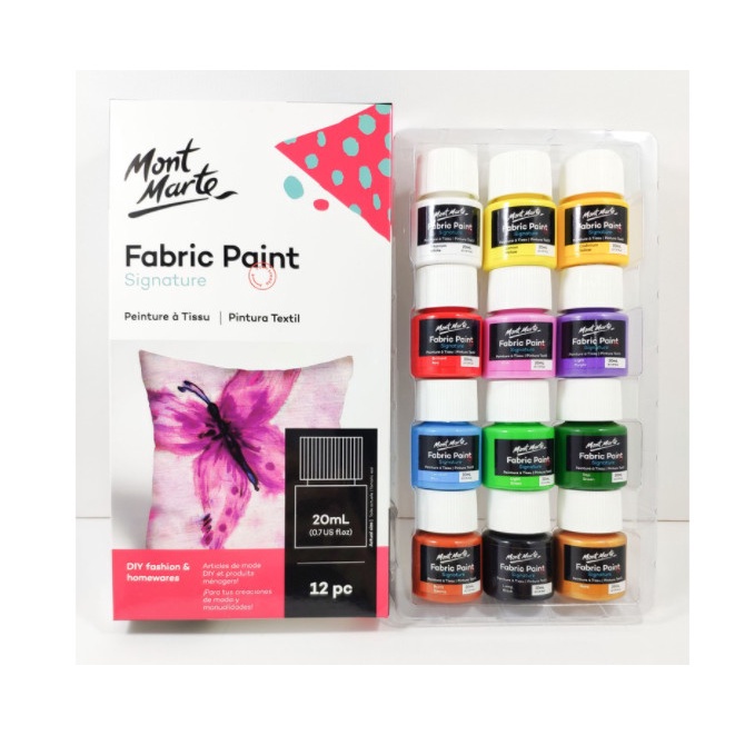 BỘ MÀU VẼ VẢI MONT MARTE 20 ML (FABRIC PAINT)