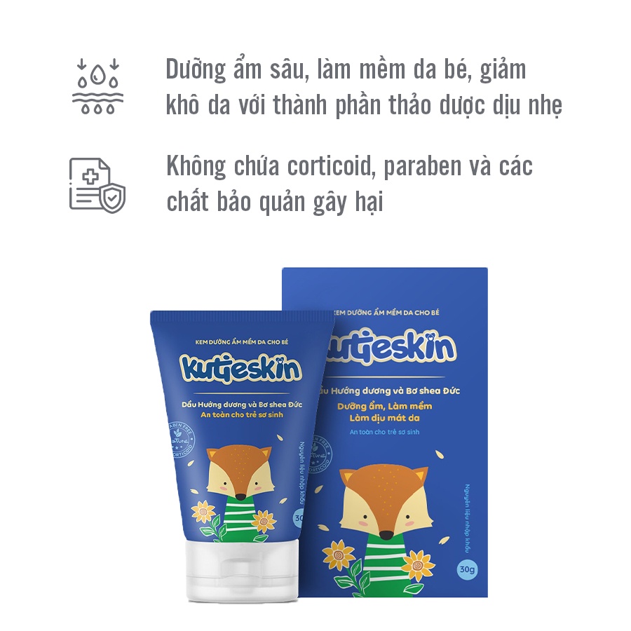 [Quà tặng] Kem dưỡng ẩm Kutieskin mềm da cho bé Mamamy